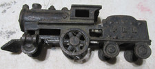 antique cast iron toy train P.R,R, 5" long steam locomotive engine railroad