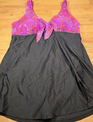 BPC BON PRIX SELECTION swimdress swimsuit dress, size 48, black and red, good condition