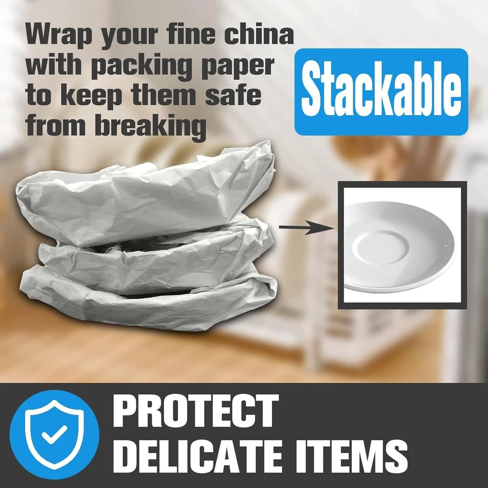 Packing Paper for Moving, Newsprint Packing Paper Sheets for Shipping Transporta - Image 3 of 4