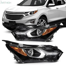 For 2018-2020 Chevy Equinox Headlight Assembly Black w/LED Bar Projector
