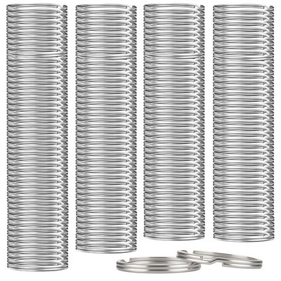 2000PCS Key Rings Bulk, 1 Inch (25mm) Split Metal Alloy Keychain Rings for Cr...