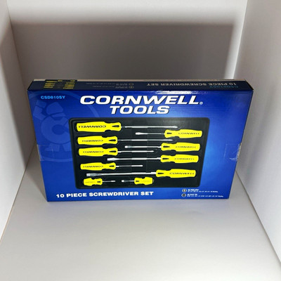 Cornwell Tools CSD810SY 10pc Magnetic Screwdriver Set Yellow/Black