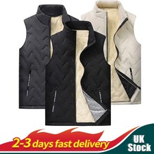 UK Stock  | Mens Waistcoat Gilet Winter Warm Body Warmer Gillet Padded Quilted