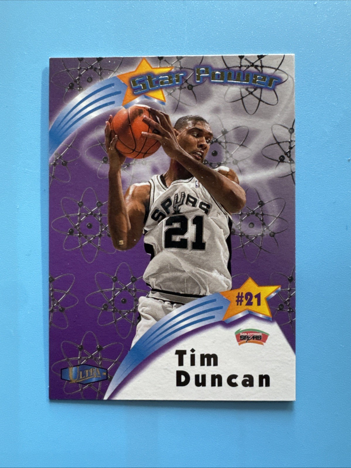 1997-98 Fleer Ultra Tim Duncan Star Power Rookie RC #18 SP Spurs