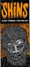 THE SHINS screen print concert poster signed numbered terminal 5 NYC 10/24/07