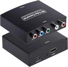 YPbPr Component to HDMI Converter Stereo Audio Video L/R 5RCA RGB Adapter 1080P