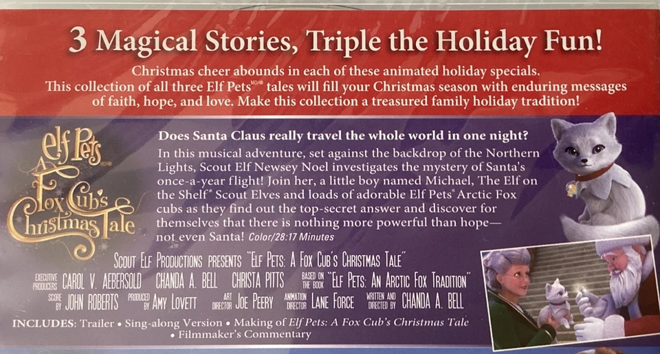 Elf on the Shelf Elf Pets Holiday Triple Feature Blu Ray DVD Combo New - Image 3 of 4