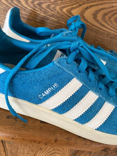Adidas Campus 8 7.5 41.5 men turquoise bold aqua blue suede sneakers classic - Picture 2 of 8
