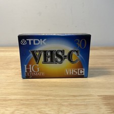 TDK VHS-C HG Ultimate 30 Camcorder Cassette Blank Recording Tape Sealed