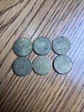 6 X Ontario Department of Highways Class 1 Vehicle Token Canada Vintage