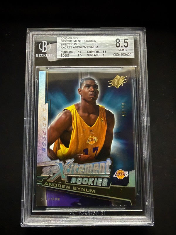 Andrew Bynum 2005-06 SPx SPxcitement Rookies Spectrum #XCR13  48/99