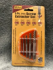 Spiral Screw Extractor 5 Pc. Set  5/64"-19/64"   by IVY Classic 01360