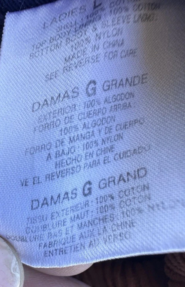 Abrigo de colección para tareas de granero azul cuello de pana forrado a cuadros talla interior Foto 4 de 4