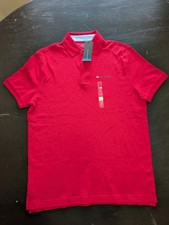 Tommy Hilfiger Red Polo Shirt S Men Collared Short Sleeve Solid