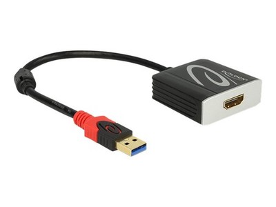 Delock 62736 0.2m USB Type A HDMI Male Female Gold USB 3.0 Type-A Adapter
