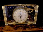 Vintage Seth Thomas Lucite Electric Mantel Clock~Gold Confetti Mid-Century~Works — photo 1