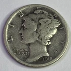 1918-D 10C Mercury Dime- 90% Silver Coin