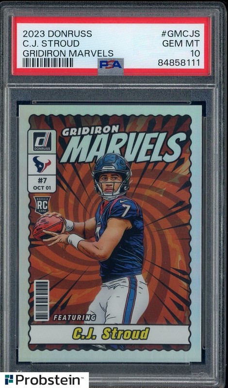 2023 Donruss Gridiron Marvels #GMCJS CJ Stroud Texans RC Rookie PSA 10