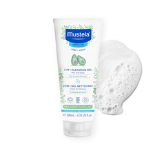Mustela Baby 2-In-1 Cleansing Gel - Baby Body Hair Cleanser - with Natural Avo