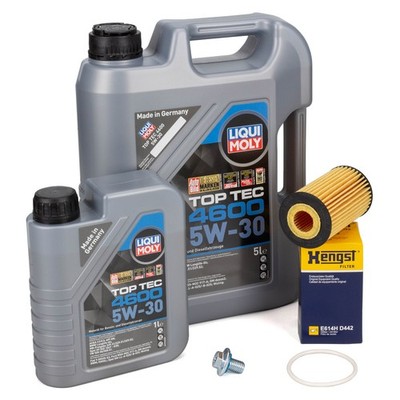 6L LIQUI MOLY 5W-30 Motoröl + HENGST Ölfilter für OPEL ASTRA ZAFIRA 1.6 Turbo
