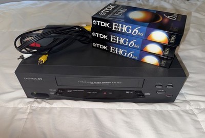 Daewoo DV-T5DN VHS VCR 4 Head Video Cassette Recorder Tested WORKS  NO Remote 