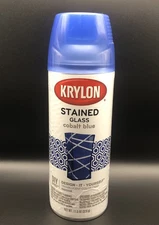 Krylon Stained Glass Cobalt Blue Spray Paint 11.5 oz DIY Indoor New #9036 HTF