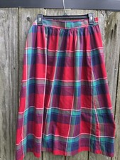 Koret Vintage Skirt S Plaid Midi