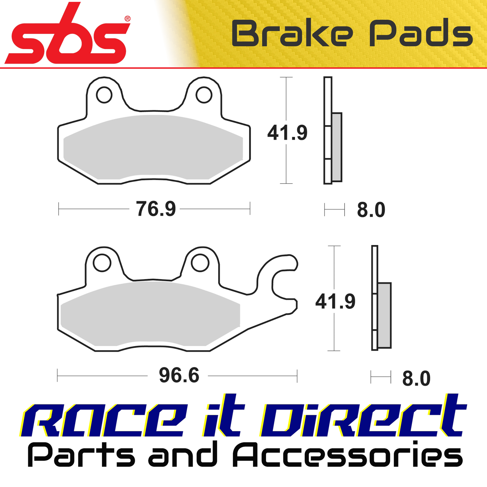 Brake Pads for SUZUKI AN 400 A BURGMAN ABS 2009-2010 Right/Front Street SBS
