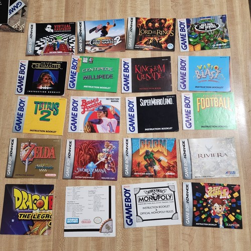 Lot Of 77 GameBoy GBA GBC Manuals and Inserts - Picture 2 of 5