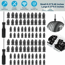 20-80PCS Tire Repair Screw In Rubber Plug Nail Car Tyre Puncture Repair Kit US