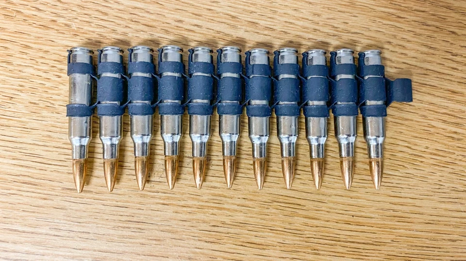 Extensión de correa de bala carcasa de níquel puntas de cobre calibre 223 X enlace 5" 10" 15" 20" Foto 2 de 4