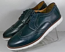 208369 SP50 HOLDEN WINGTIP MEN'S SHOES 9 M NAVY LEATHER JOHNSTON & MURPHY