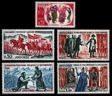 ANDORRE : Déstockage, L'Année 1963 complète, Neufs ** = Cote 91 € / Lot Timbres
