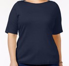 Stretch Kurzarm Damenblusen, - tops & -shirts in Größe L