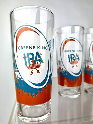 6x Greene King IPA LIMITED EDITION ENGLAND RUGBY PINT BRILLE Man Cave Home Bar