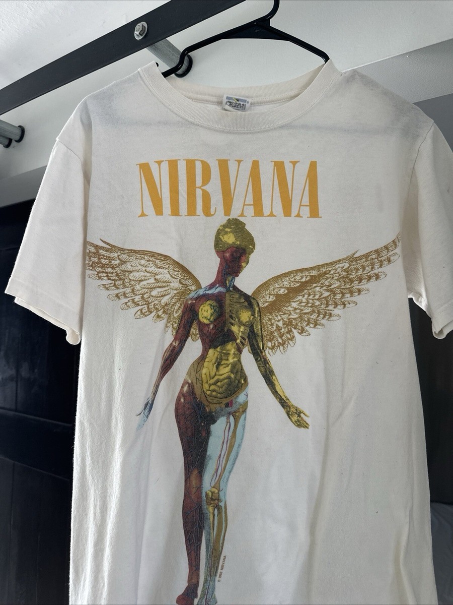 Vintage Nirvana T-Shirt In Utero Tour Angel 1993 M Anvil | eBay Vintage Nirvana T-Shirt In Utero Tour Angel 1993 M Anvil | eBay