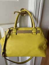 Nwt Leather Vince Camuto Large Double Zip Satchel Buttercup/acid Yellow/lemon!!!
