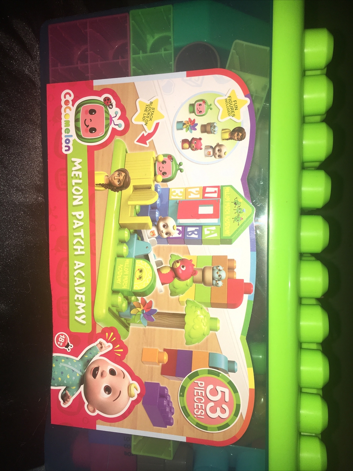 Cocomelon Melon Patch Academy Early Learning Toy 6 Figures 53pc Block ...