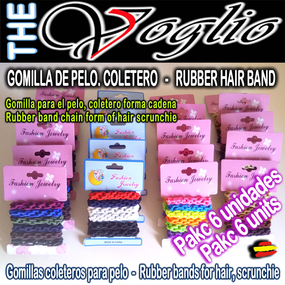 Gomas Coleteros de Pelo Colores Forma Trenzado Cadena Hair Rubber Band Scrunchie