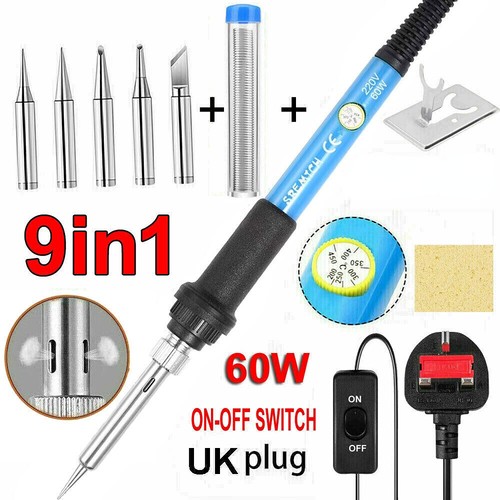 60W Adjustable Temp Soldering Iron Kit Electronics Welding Solder Irons