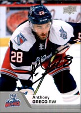 Anthony Greco Signed Auto 2020-21 Upper Deck AHL card Hartford Wolfpack