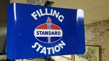 STANDARD OIL 50S ERA SPINNING WALL MOUNT ADVERTISING SIGN