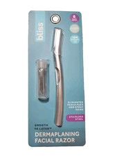 Bliss Stainless Steel Dermaplaning Razor - 6 Blade Refills Shave Hair Face Body