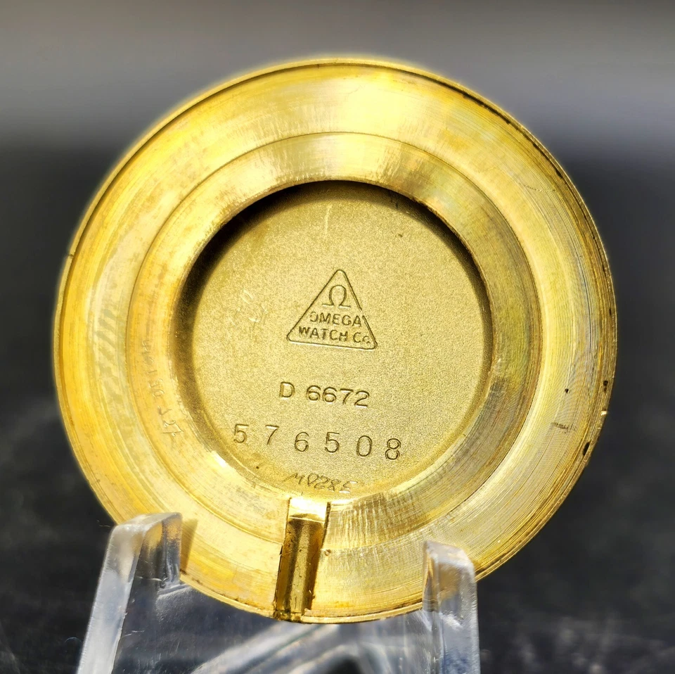 Relógio masculino vintage OMEGA "Museum" ouro maciço 14k década de 1960 corda manual diamante!! - Imagem 3 de 4