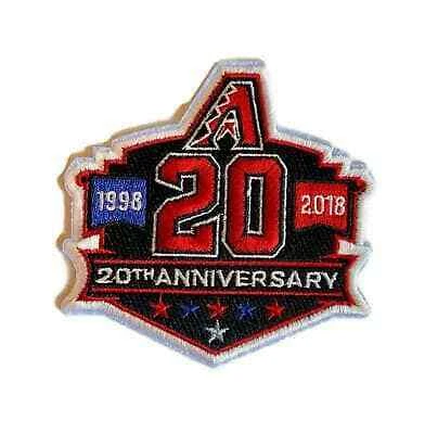 Arizona Diamondbacks 20th Anniversary Iron on Patch - Size 4" x 3.75"