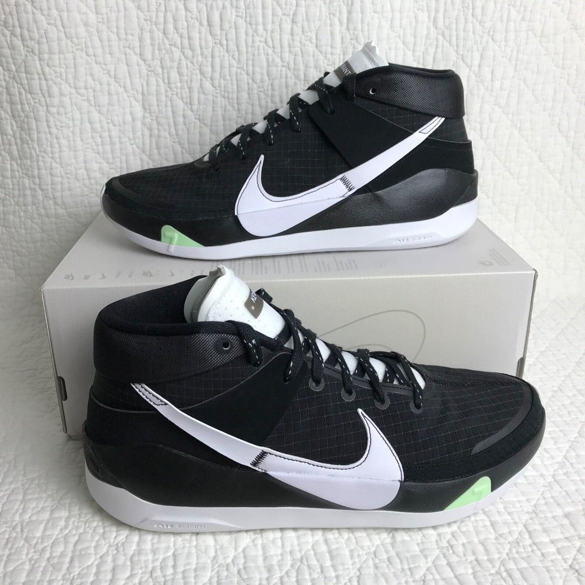 Nike KD13 TB Sneakers Shoes Men's SZ 11.5 Black/White/Platinum