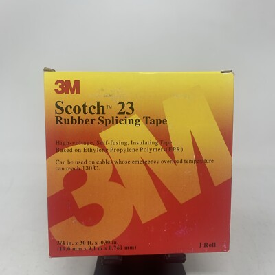 Scotch 23 Rubber Splicing Tape, 3/4 in. x 30 ft., 1 Roll- New + Free Shipping!