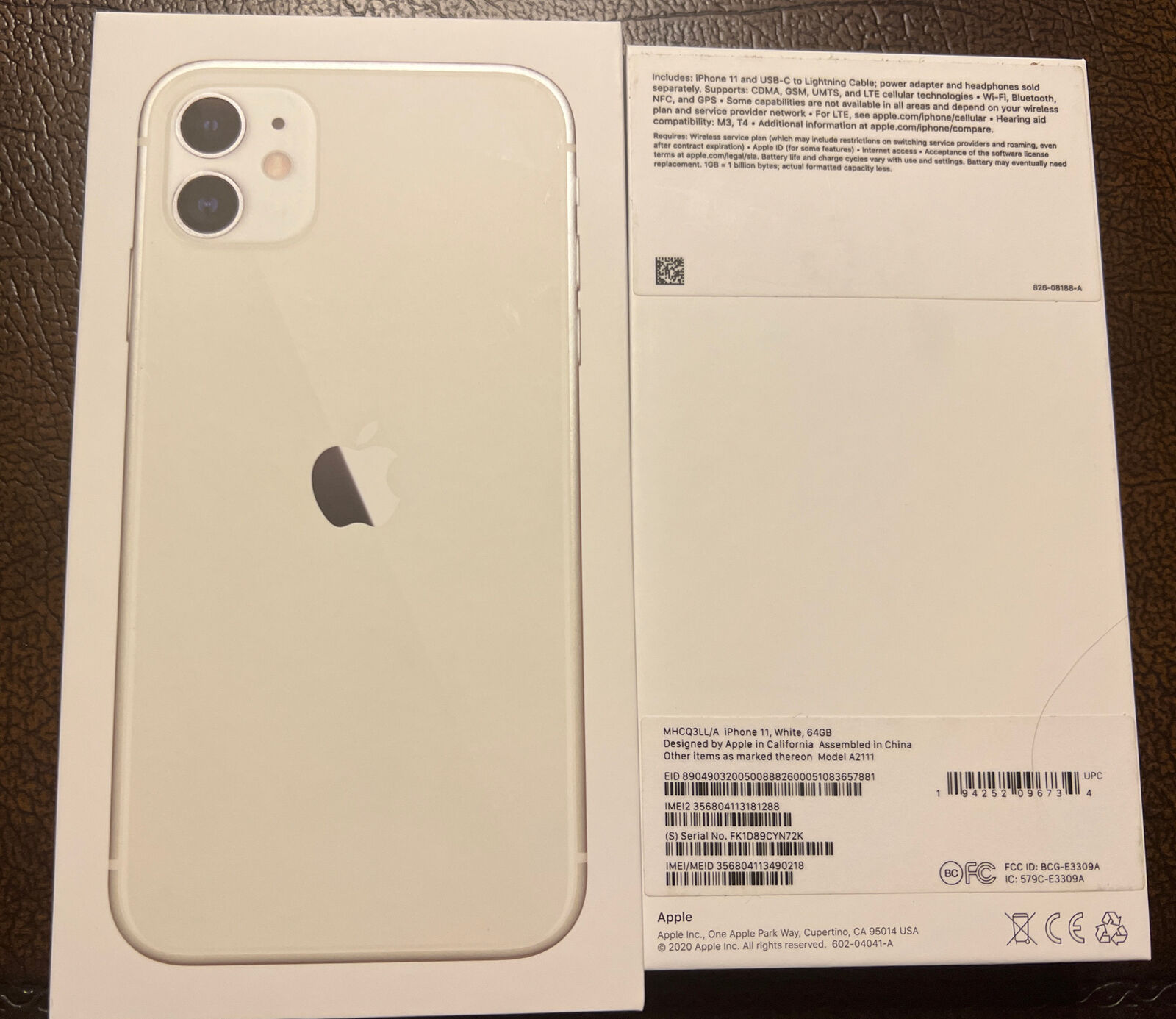 iphone 11 , 64 GB , White , box only