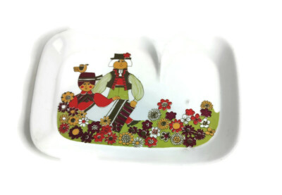 plate TV set. Figgjo Flint, Turi Design Turi Gramstad Oliver 1960s. Scandinavian