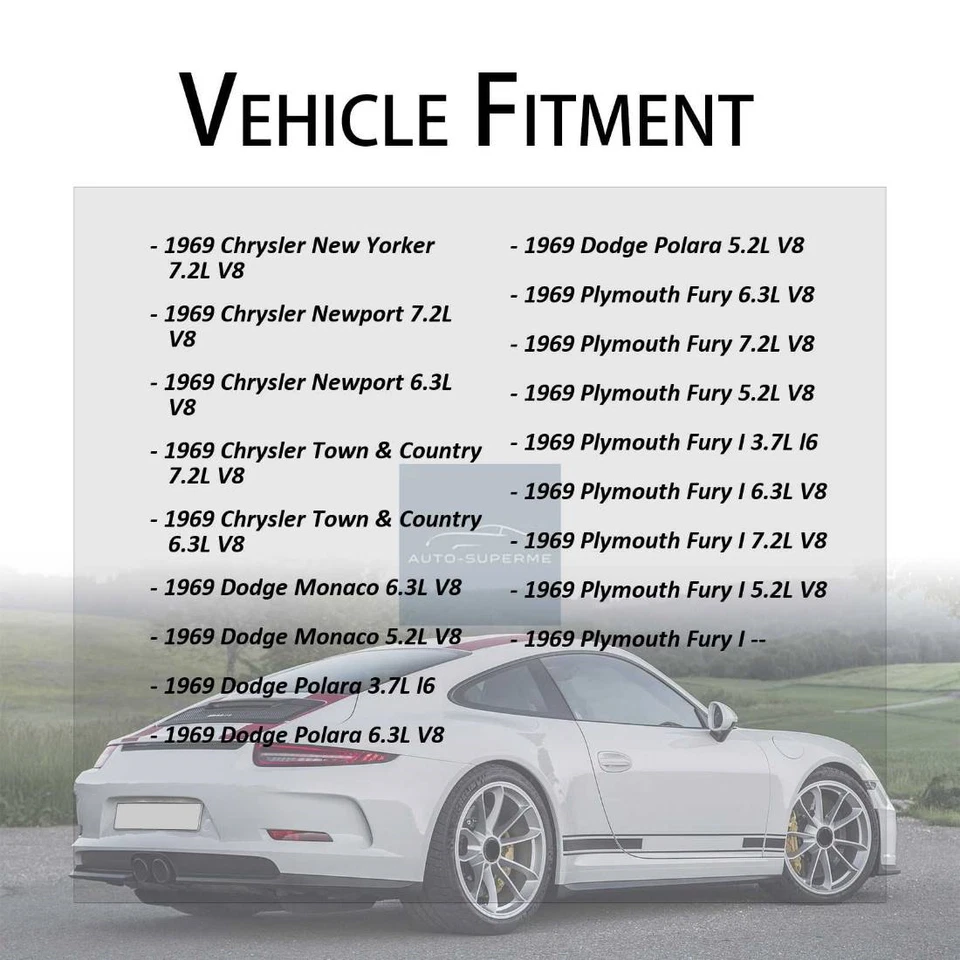 4x Kit de manguera de freno delantero trasero para Plymouth Fury III 1969 -- Foto 2 de 4